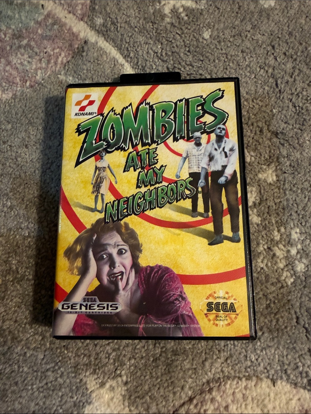 Zombies Ate My Neighbors - Yellow Front Cover Sega Genesis CASE ONLY